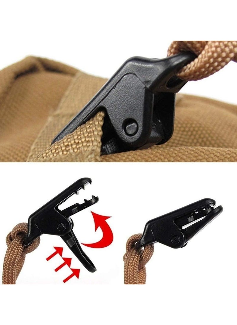 SOLDOUT 10 PCS Tent Hike Tarp Clip Anchor Outdoor Caravan Clamp Jaw Grip Camp Gripper Trap Tighten Snap Awning Canopy Tool Canvas Kit (Pack of 10)  - Image 3