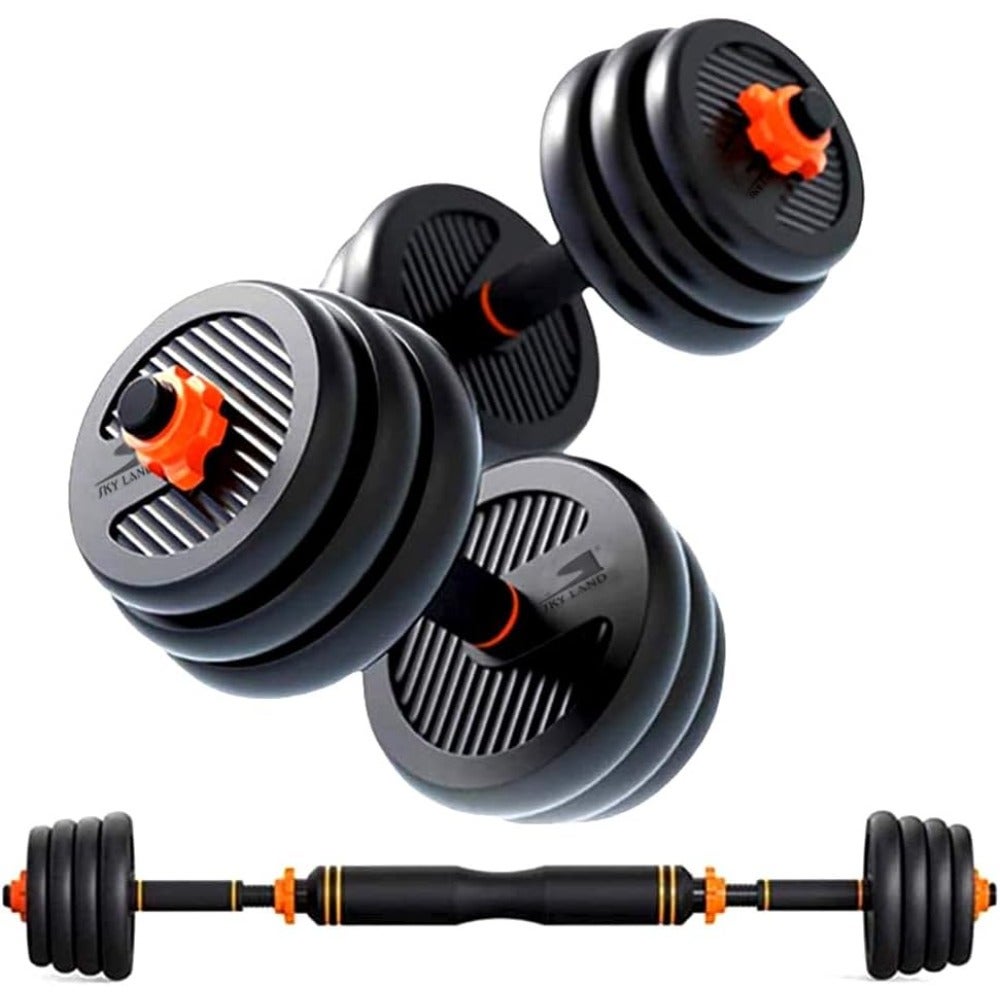 Adjustable Dumbbell And Barbell Set With Convertible Weight System Home Gym Fitness Equipment Space Saving Design 20kg To 40kg Range Durable Steel Construction