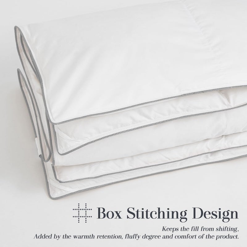 SPXTEX Bedding Duvet Cover Set Cotton Breathable Durable Soft Comfy，White Down Alternative Twin Comforter - Bedding for Kids, Teens, and Adults - Image 4