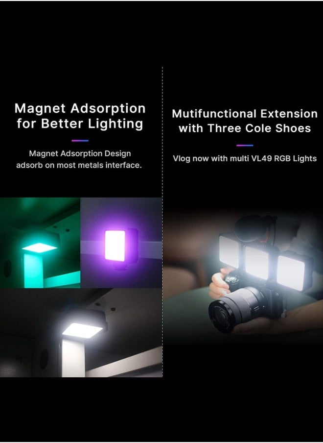 NEELABIL Portable Full Color Video Lights CRI 95+ 2500K-9000K With 1/4”Screw Thread 3 Cold Shoe 20 Light Effects  - Image 5