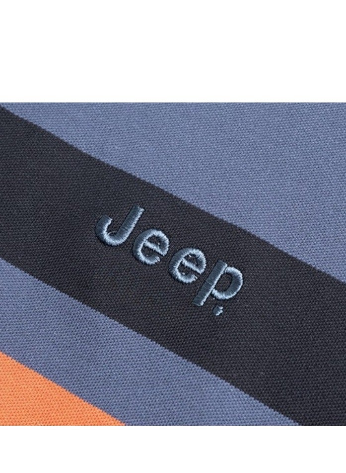 Jeep Striped Slim Fit Lapel Fashion POLO Shirt - Image 3