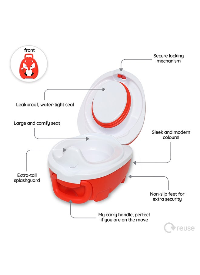 My Carry Potty Portable, Leak-Proof Kids Potty With Secure Lock And Comfy Seat – Adorable Fox Design  - Image 3