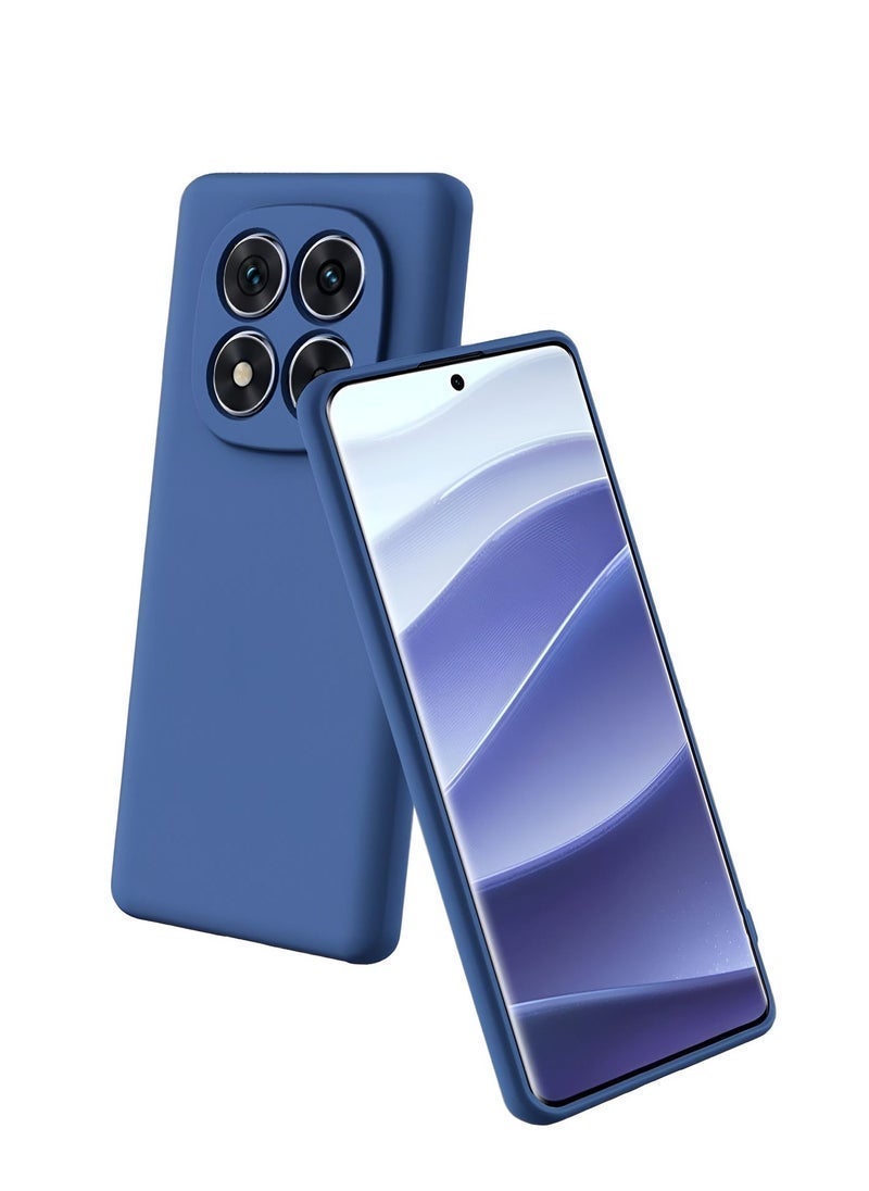 MUNTAQI Xiaomi Redmi Note 14 Pro 4G 2025 Premium Soft Liquid Silicone Case Cover – Slim, Shockproof, Anti-Scratch, Soft Touch, Full Protection, Navy Blue - Image 1