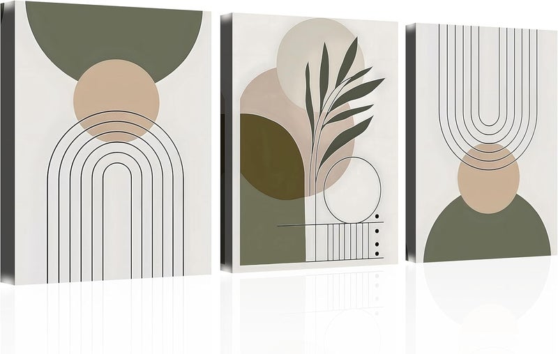 OWNANRTHM Boho Geometric Canvas Wall Art Set - Image 1