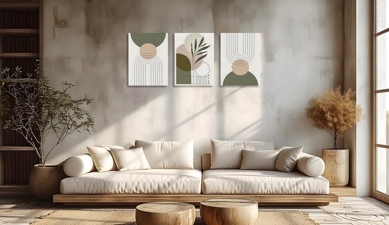 OWNANRTHM Boho Geometric Canvas Wall Art Set - Image 3