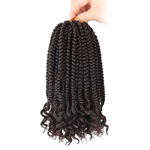 Mytarku 7 Packs Crochet Box Braids Curly Ends 10 Inch Crochet Braids Box Braid Crochet Hair for Black Women (10 Inch, 4#) - Image 1