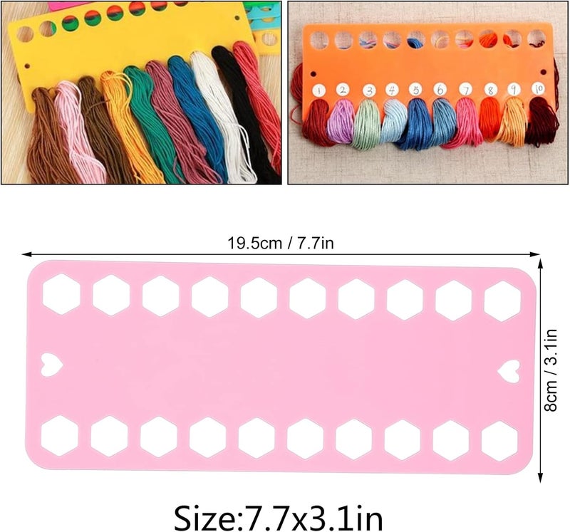 klarako 12pcs Cross Stitch Thread Holder Embroidery Floss Organizer Needlework Project Card with Label Tags for Cotton Thread Craft DIY Sewing Storage - Image 2