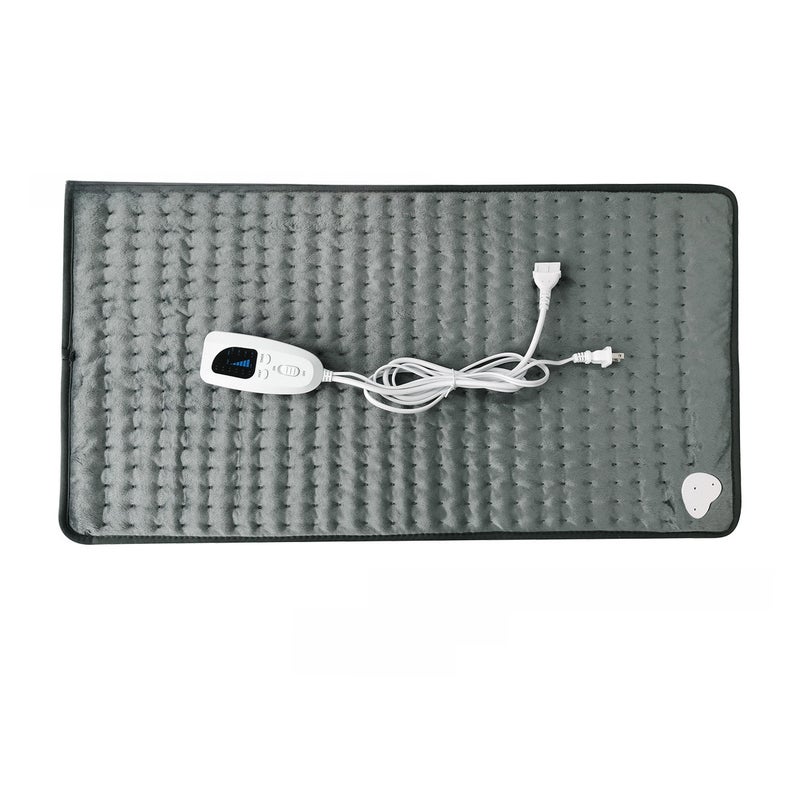 Electric Heating Pad for Therapeutic Warmth 76x40cm dark gray 
