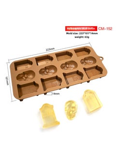 Halloween Pumpkin Silicone Mold Witch Skull Candy (63g) Coffin CM-152