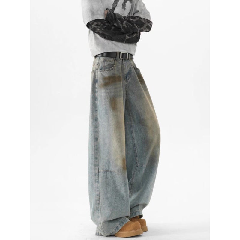 Unisex Classic Denim Jeans Loose Fit Daily Outdoor Wear - Image 5