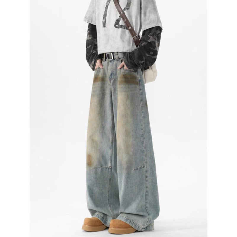 Unisex Classic Denim Jeans Loose Fit Daily Outdoor Wear - Image 2