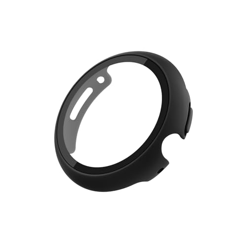 Meliya PC Watch Case Cover for Google Pixel Watch 2/ Google Pixel Watch, Screen Protector with Tempered Glass, Hard PC All Around Coverage Protective Bumpers Cover for Pixel Watch (Black) - Image 1