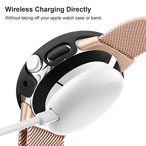 Meliya PC Watch Case Cover for Google Pixel Watch 2/ Google Pixel Watch, Screen Protector with Tempered Glass, Hard PC All Around Coverage Protective Bumpers Cover for Pixel Watch (Black) - Image 4