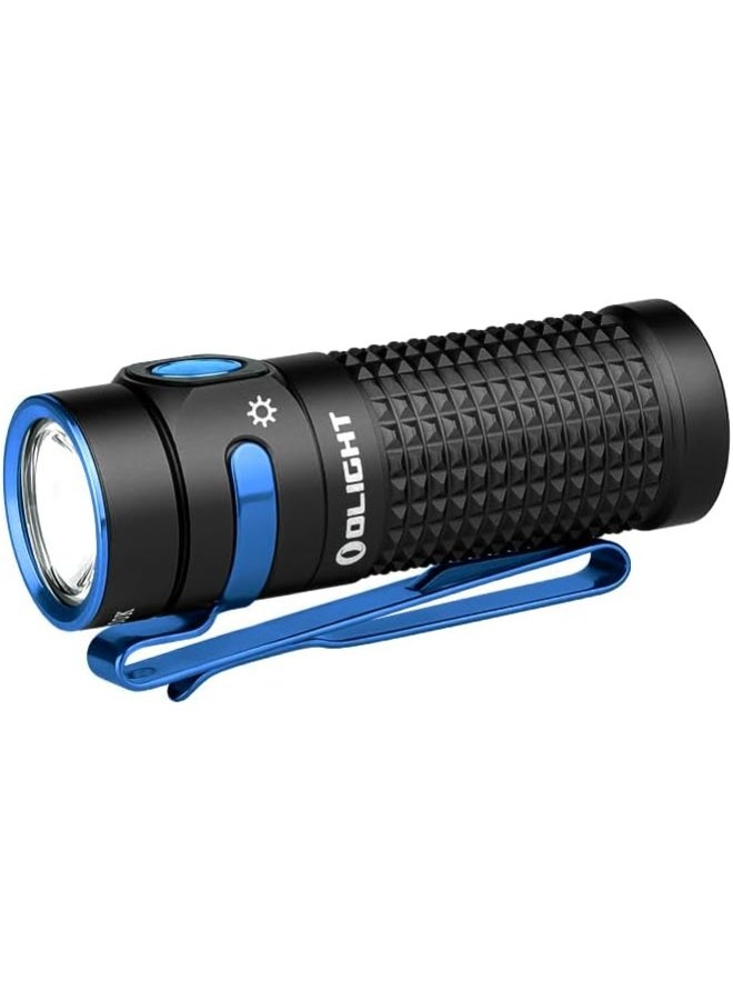 OLIGHT Baton 4 EDC 1300 Lumens Rechargeable LED Small Torch, Pocket Flashlight with Micro-Perforated Indicator for Outdoors, Indoors and Emergency (Black) - Image 1