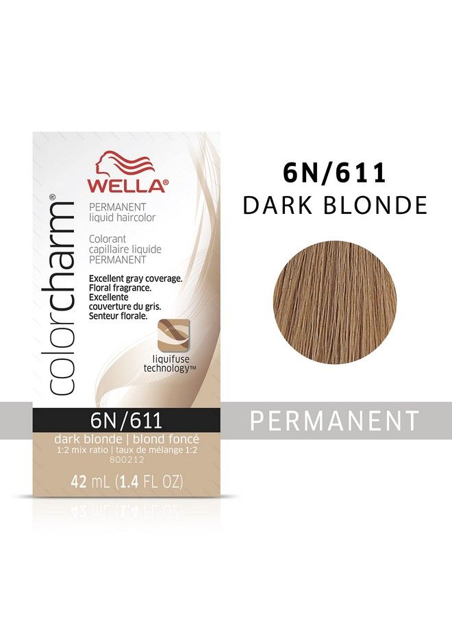 WELLA Color Charm لون شعر ويلا كولور تشارم السائل الدائم لتغطية الشعر الرمادي 6N أشقر داكن 1.42 أونصة سائلة - Image 3