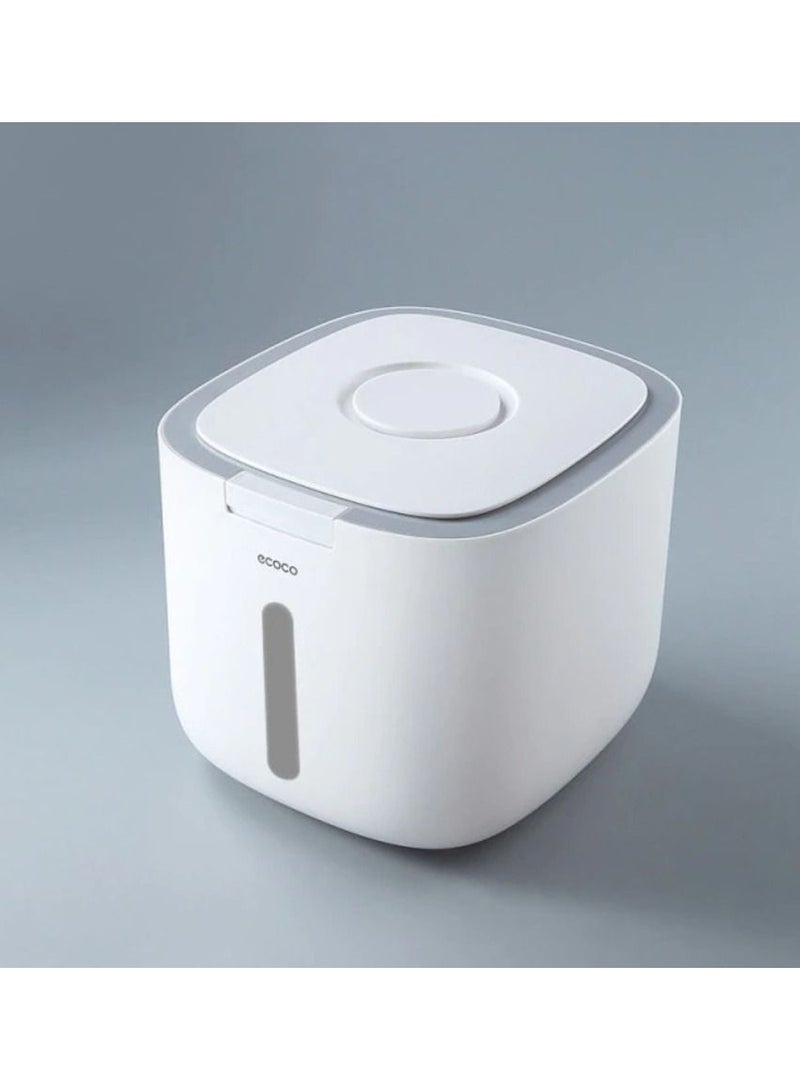 Lady Kitchen Rice container with a capacity of 5 kg, sealed and moisture-resistant, white / gray frame - Image 1