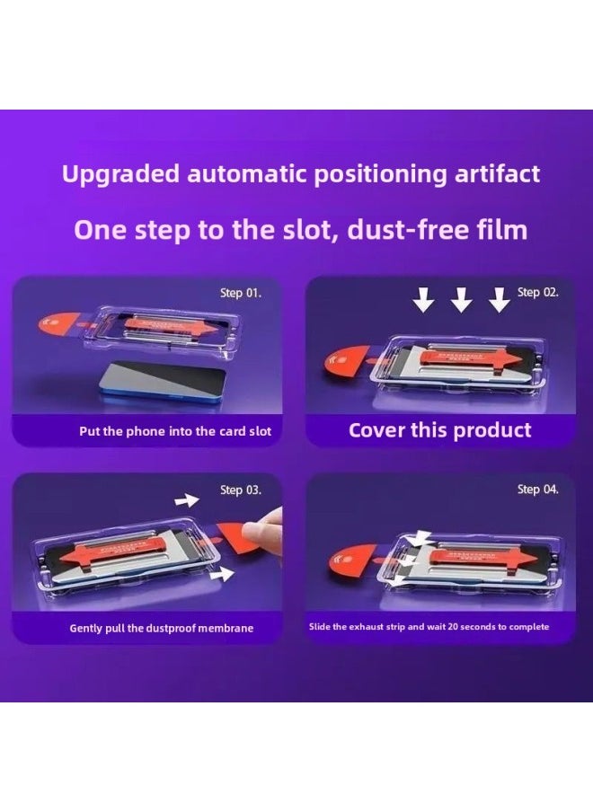 Generic - Applicable To For Iphone 16/15/14/13/12 Anti-peep Tempered Film 11promax Dust-free Cabin Xs/XR Non-porous-Color:For Iphone 15plus-Size:High-definition Film-basic Dust-free Second Cockpit Automatic Dust Removal With One Pull- - Image 1