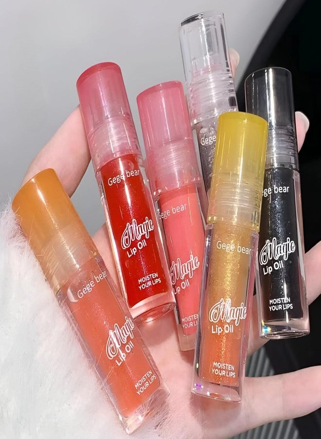 Gege Bear Fruit Extract Moist Lip Oil | Natural Moisturizer & Tint Hybrid for Dry Lips | Shiny Finish Lip Treatment | Lightweight, Non-Sticky, Long-Lasting Lip Care for All Skin Tones (05 Magic Black Chocolate, 2.5g) - Image 1