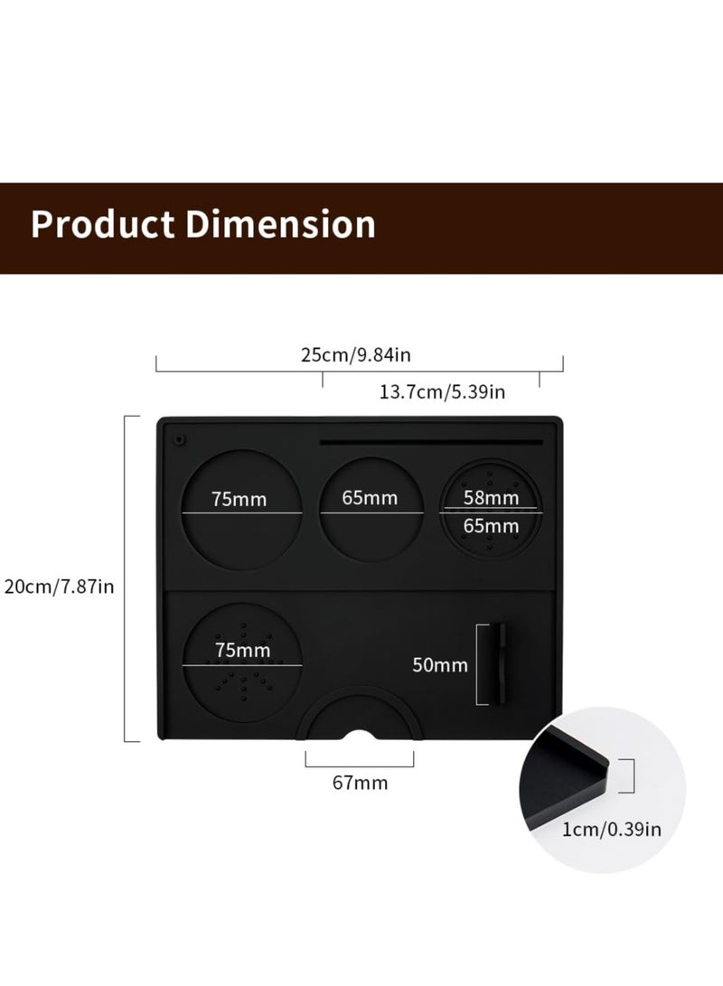 SYOSI Espresso Tamping Mat, Food Grade Silicone Coffee Tamp Mat, Coffee Accessory Tool, Non-Slip Espresso Tamper Station, Espresso Accessories Tool for Baristas Tool Home Kitchen Bar Coffee Shop - Image 3