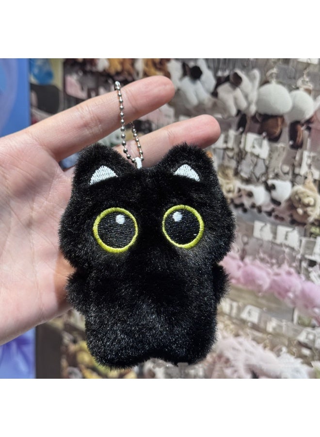 M MIAOYAN Black cat bag charms, cute cat plush keychains, black cat gifts, suitable for handbags, backpacks, wallets, keychain accessories, gifts for cat lovers - Image 2
