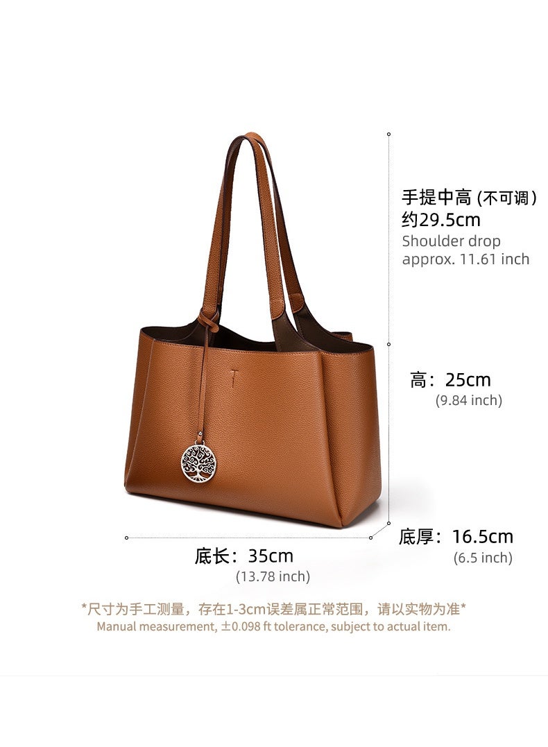 Women's Casual Large Capacity Olive Green Handbag - Image 3