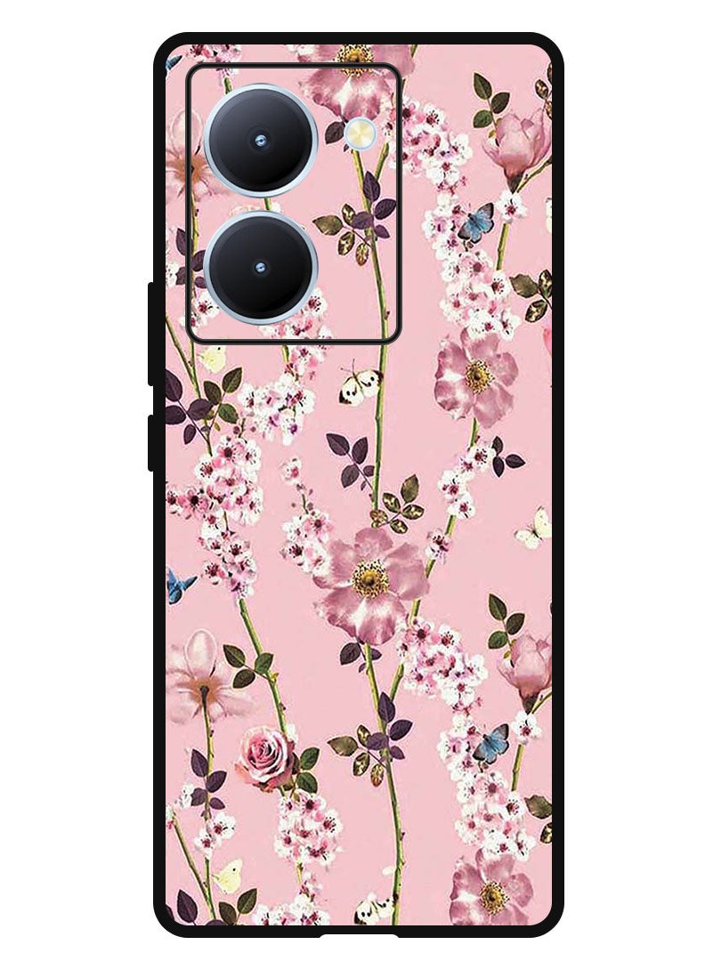 Theodor Protective Case Anti Scratch Shock Proof Bumper Cover For ViVo Y78 China Small Pink Flowers - Image 1