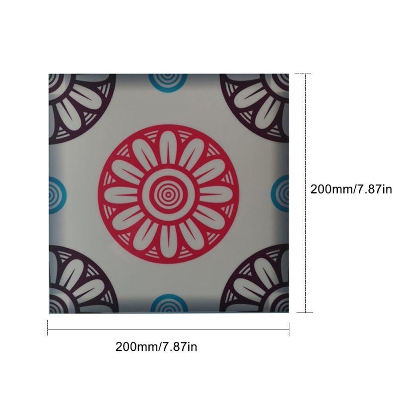 Peel And Stick Tiles: 8 Inch PVC Material, Tasteless Non Formaldehyde - High Definition Traditional Tile Images, Easy Apply Removable Wall Decals For Kitchen Bathroom Rental Home Decor - Image 2