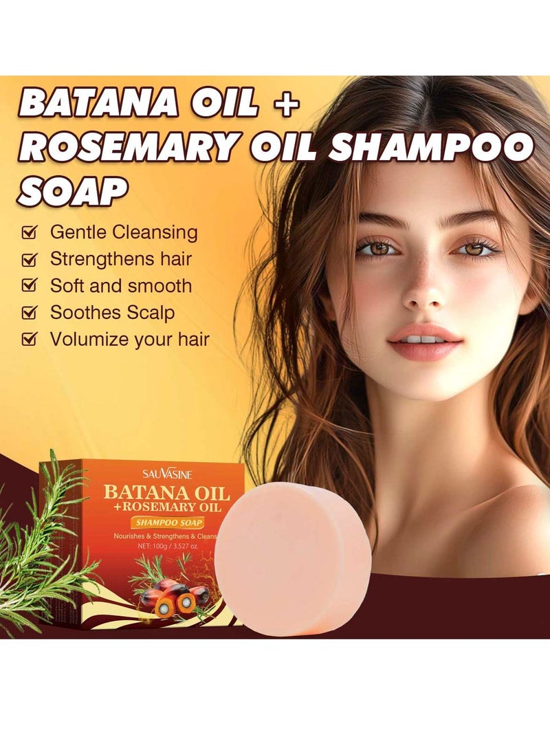 سوفازين صابون شامبو زيت الباتانا وبلسم الشعر لنمو الشعر، كثافة، مكافحة تساقط الشعر، زيادة الحجم، تقوية، إعادة نمو للشعر الرقيق، 100 غرام/3.25 أونصة - Image 2