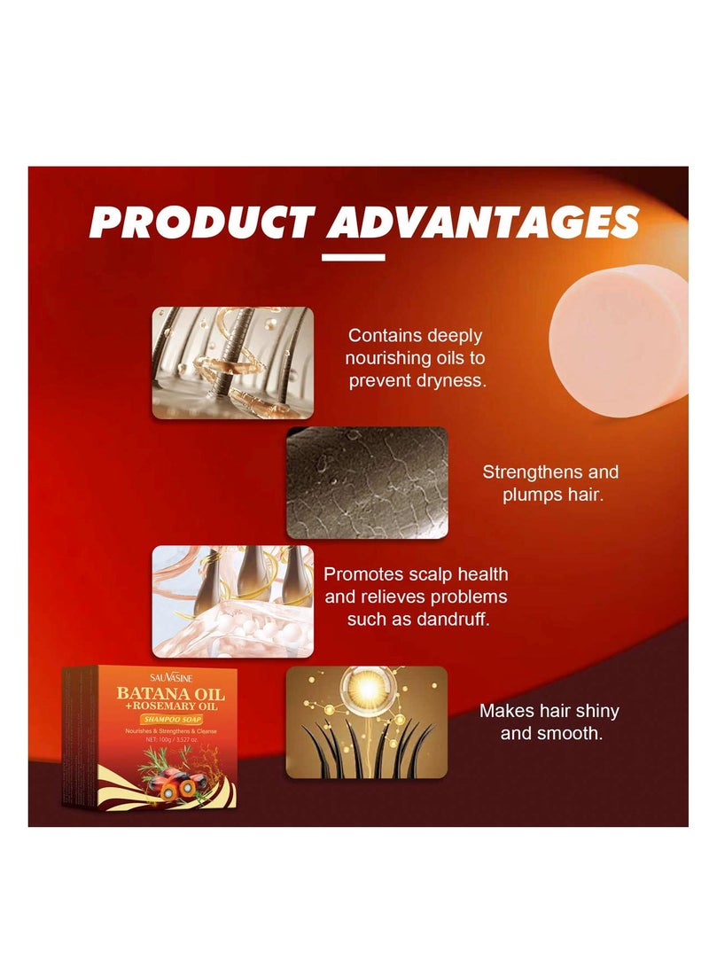 سوفازين صابون شامبو زيت الباتانا وبلسم الشعر لنمو الشعر، كثافة، مكافحة تساقط الشعر، زيادة الحجم، تقوية، إعادة نمو للشعر الرقيق، 100 غرام/3.25 أونصة - Image 5