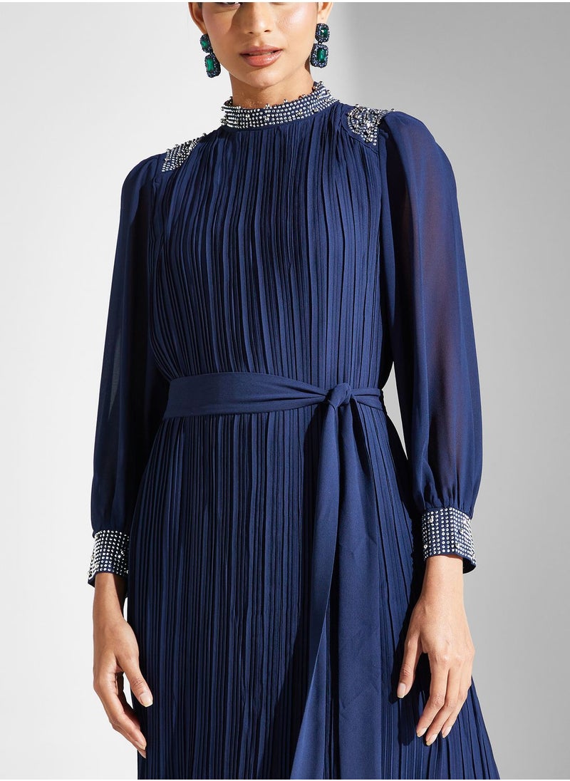 Khizana - Pleated Detail Dress - Image 1