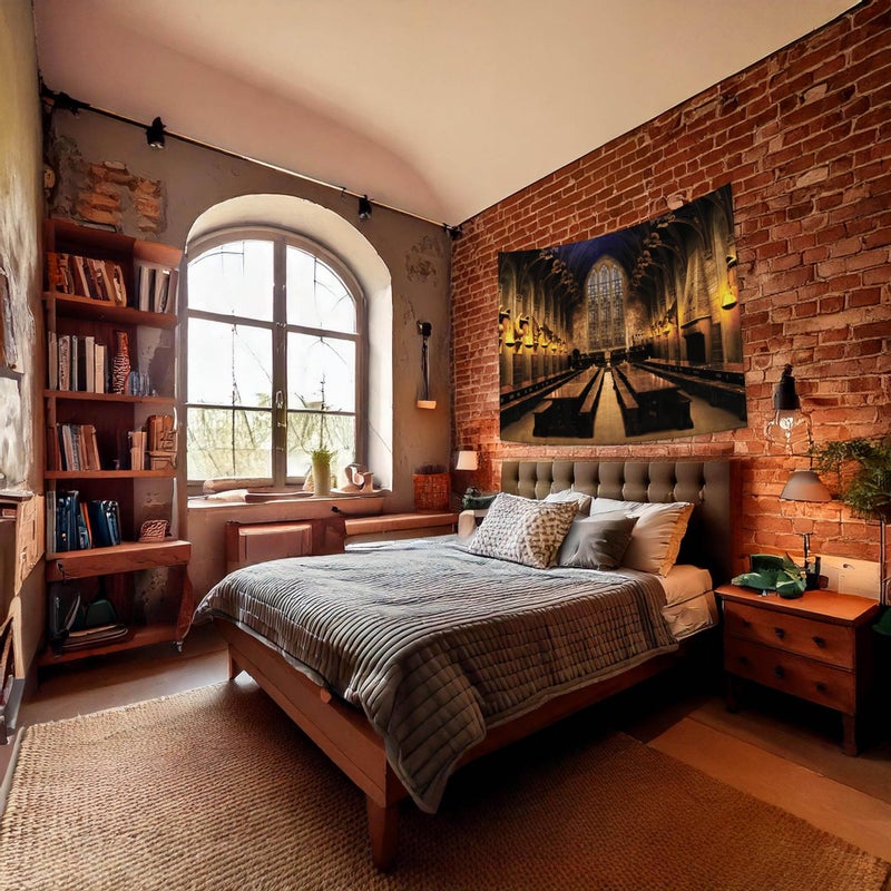 كونكويست مجلات الفتح هاري بوتر هوجورتس القاعة الكبرى خلفية الجدار لافتة كبيرة صورة خلفية ديكور الحفلات ديكور غرفة العالم الساحر 5 أقدام × 7 أقدام (60 بوصة × 84 بوصة) مرخصة رسميًا - Image 2