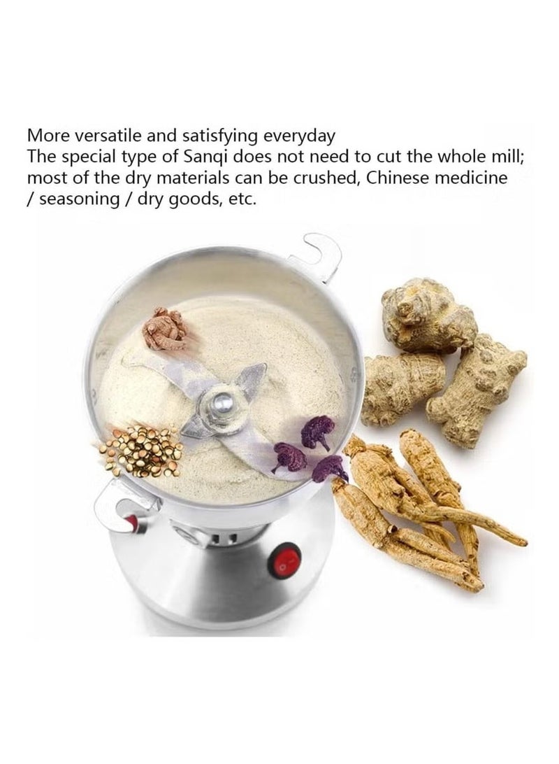 Electric High-Speed Grinder Stainless Steel Powder Mill For Spices, Herbs & Grains 250g - Image 2