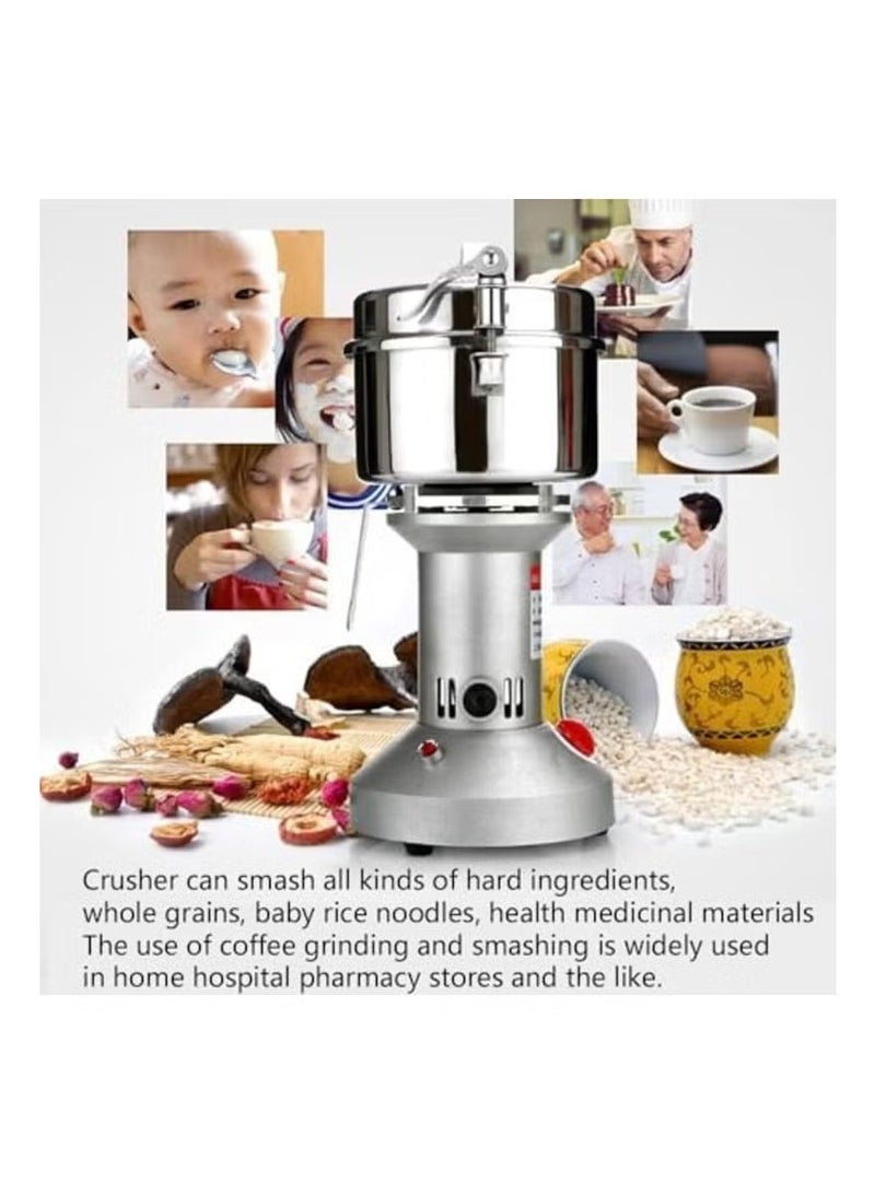 Electric High-Speed Grinder Stainless Steel Powder Mill For Spices, Herbs & Grains 250g - Image 5