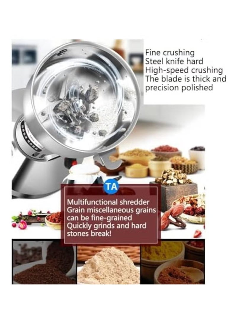 Electric High-Speed Grinder Stainless Steel Powder Mill For Spices, Herbs & Grains 250g - Image 4