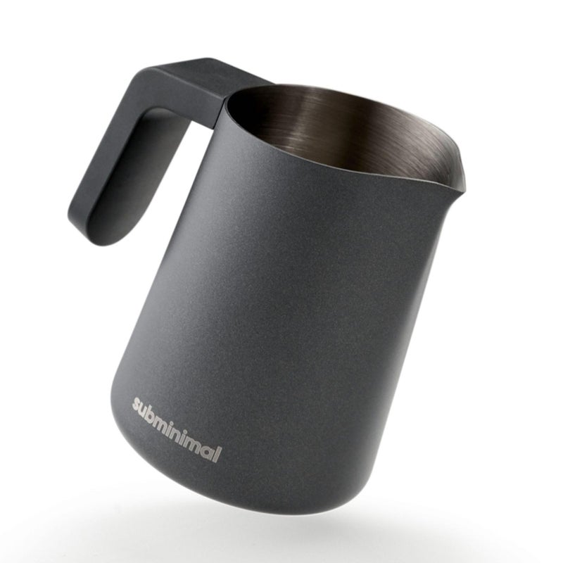 Subminimal Flowtip Milk Jug | Stovetop Milk Frothing  Foaming Pitcher For Premium Barista-Style Coffee At Home | Cappuccino & Latte Art Pouring Jug With Ergonomic Heat Resistant Handle | 450Ml  Black - Image 1