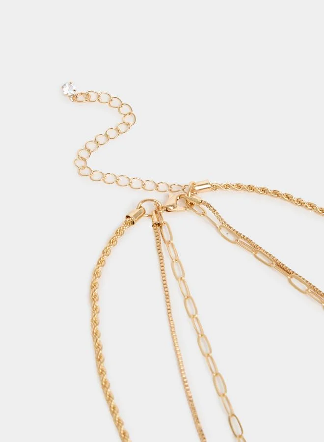 Styli  Gold Layered Necklace for Women | Best Price UAE