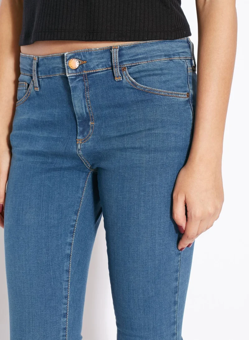Topshop Petite MOTO Leigh Mid Rise Skinny Jeans