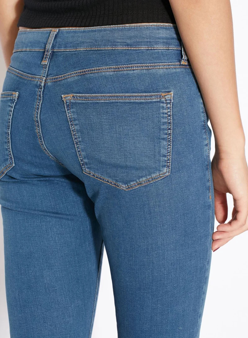 Topshop Petite MOTO Leigh Mid Rise Skinny Jeans