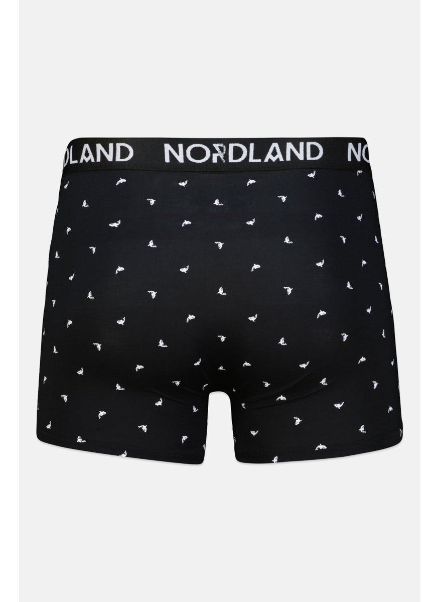 Nordland - Men 2 Pieces Brand Logo Boxer, Black/Grey - Image 1