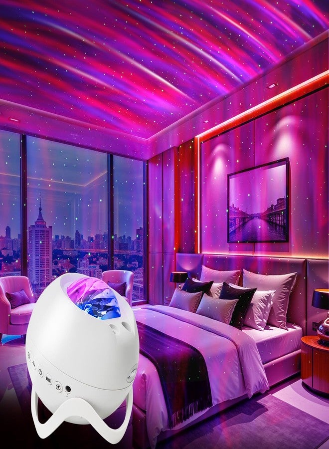 MHAZDZE Star Projector, Galaxy Projector with Bluetooth and Remote, 360 Degree Panoramic Starry Sky 8 White Noise Night Lights for Bedroom, Party and Home Theater - Image 1