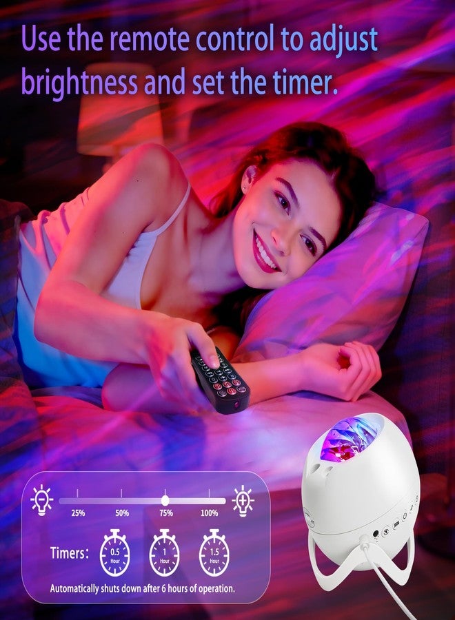 MHAZDZE Star Projector, Galaxy Projector with Bluetooth and Remote, 360 Degree Panoramic Starry Sky 8 White Noise Night Lights for Bedroom, Party and Home Theater - Image 4