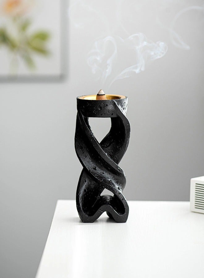 شيبشيب حامل بخور الراتنج (مبخرة)، حاملات بخور بخور بتصاميم فنية 15.2×6.7×6.7 سم - Image 1