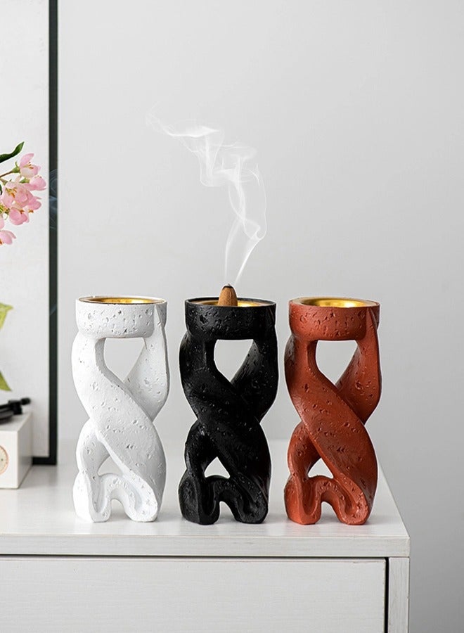 شيبشيب حامل بخور الراتنج (مبخرة)، حاملات بخور بخور بتصاميم فنية 15.2×6.7×6.7 سم - Image 3