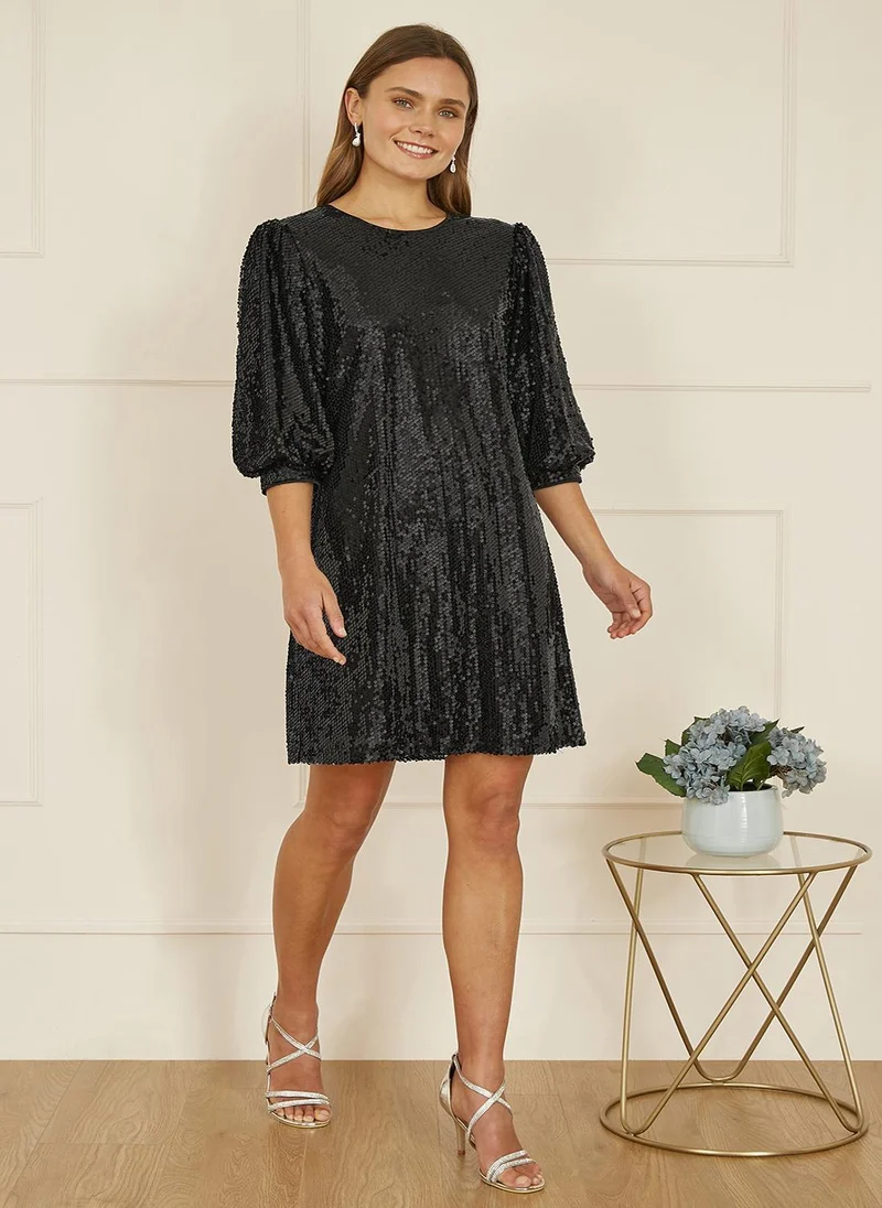 يامي Sequin Tunic With Balloon Sleeves