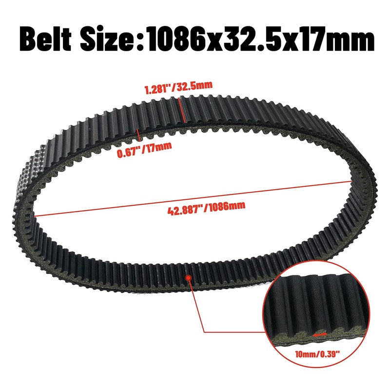 AKM XP 1000 Drive Belt 3211180 3211148 Heavy Duty Carbon Cord CVT Belt fit Polaris RZR XP 1000 2014-2023,Polaris General XP 1000 / RZR 1000 3211172 3211142 3211196 - Image 5