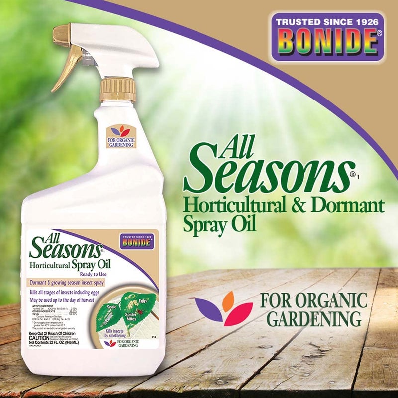 Bonide Bonide All Season Horticultural & Dormant Spray Oil, 32 oz Ready-to-Use Spray, Disease Prevention and Insect Killer for Organic Gardening  - Image 3