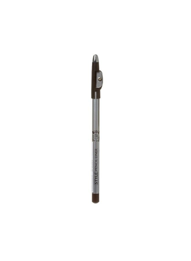 Ruby Kisses - Style Pencil Liner With Sharpener Cap 6 Pack (Dark Brown) - Image 1