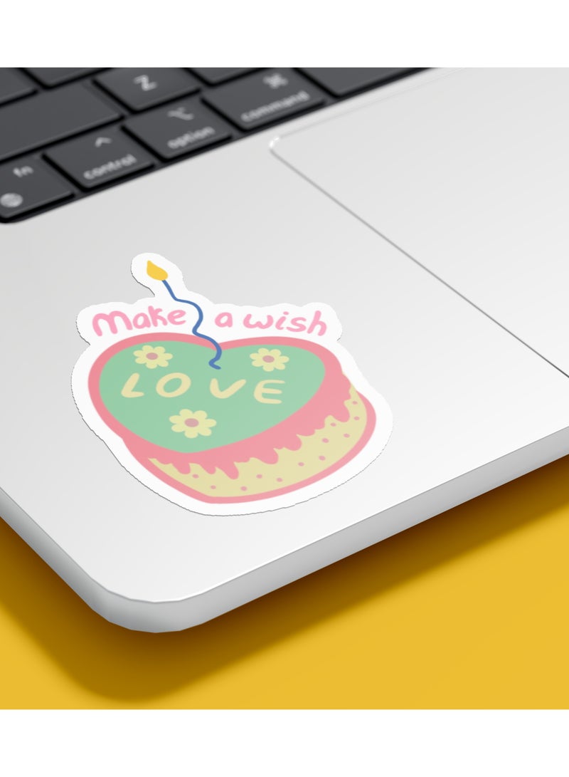 Boomah Accessories 1-Piece Creative cute Birthday Waterproof Vinyl Stickers, for Laptop , Mobile , Mug , Skateboard , Guitar for kids, adult , girls, nursery 8x6cm - Image 1