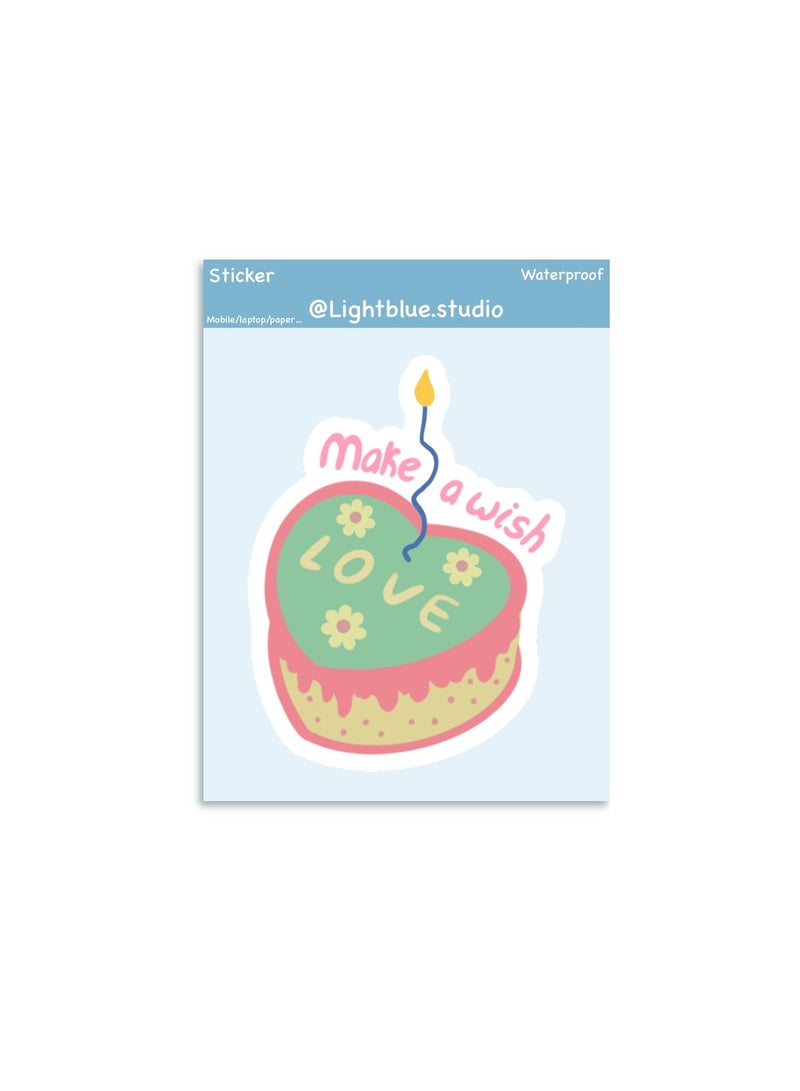 Boomah Accessories 1-Piece Creative cute Birthday Waterproof Vinyl Stickers, for Laptop , Mobile , Mug , Skateboard , Guitar for kids, adult , girls, nursery 8x6cm - Image 2