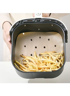 Buffer 50 Pcs Air Fryer Baking Paper Disposable Air Fryer Oil Proof Non-Stick Food Baking Paper Perforated Square Model  - Image 3